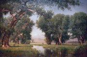 Worthington Whittredge On the Cache La Poudre River oil painting reproduction